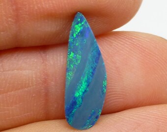 AG-6916 Blue Green Flashy Opal Doublet Fire Opal Cabochon from Australia Boulder Opal Suppliers 4 Pieces Lot Jewellery Making Gemstone