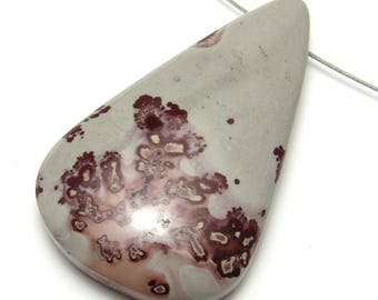 Jasper Focal Bead Super amazing and LARGE Focal Bead Elongated Triangle Cut - Beautifully Polished One of a kind Giant