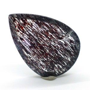 8.420 Carat Melody&#39;s Stone Cabochon Super Seven Crystal Design Amethyst Cacoxenit Rutil Lepidochrosit Goethit Rauchquarz