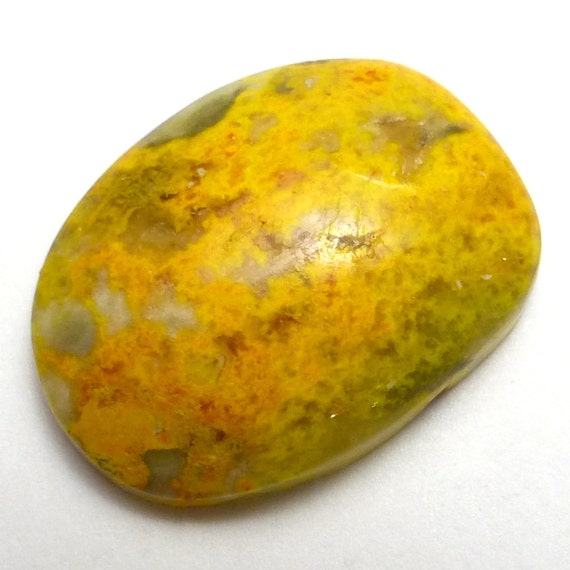 Bumble Bee Jasper Cabochon Free Form Hand Cut Lapidary Rare Material Bali Indonesia West Java Orange Yellow Grey Black Saffron Pendant Ring