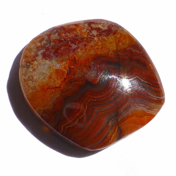 Crazy Lace Agate Oval Shape 39 X 24 X 6 mm Cabochon Loose Gemstone LS14704 45.60 Cts