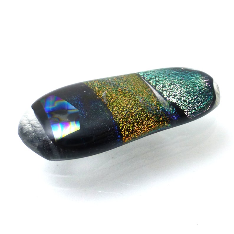 Dichroic Glass Cabochon Handmade One of a Kind Handmade Lisajoy Sachs Design To Use in Designer Jewelry Necklace Pendant Ring