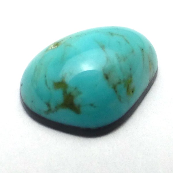 La Belle au bois dormant turquoise cabochon forme libre bague parfaite bagues en pierre bleu ciel Aqua créateur de bijoux ONE Stone collier globe Arizona USA