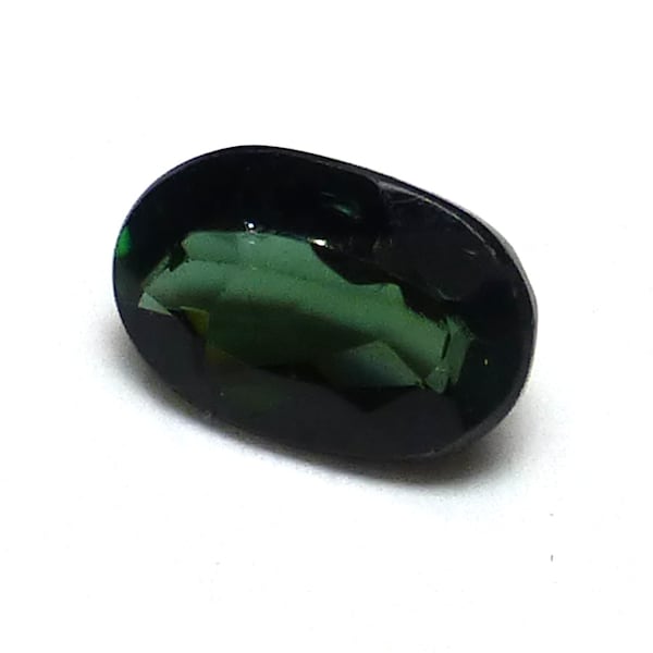 Piedra preciosa de turmalina azul verdosa de 0,645 quilates, ovalada, hecha a mano, tallada a mano, brasileña, única en su tipo, anillo de compromiso, piedra natal de octubre
