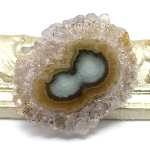 Amethyst Slice Cabochon Crystal Rare Polished Banded Druzy February Birthstone Gemstone Jewelry One of a Kind Rare Unique Ring Pendant