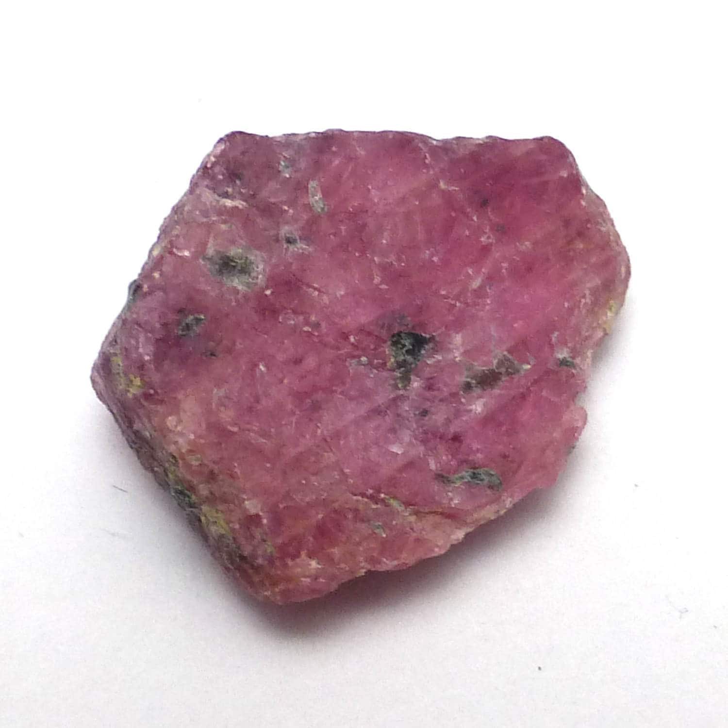 Ruby Crystal Slice Natural Cabochon Magenta Madagascar Corundum