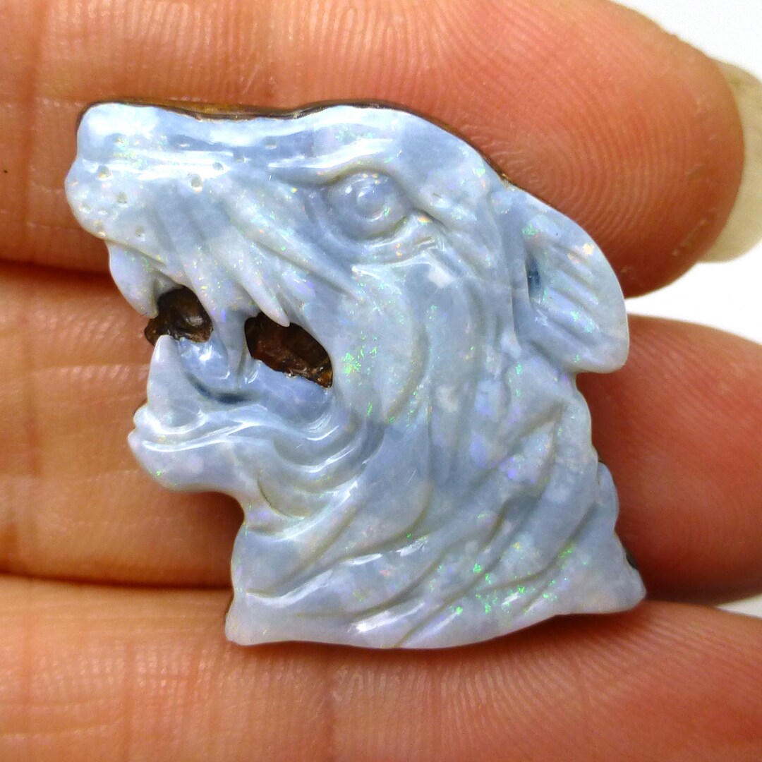 Boulder Opal Puma Jaguar Big Cat Cabochon Coober Pedy Opal Etsy