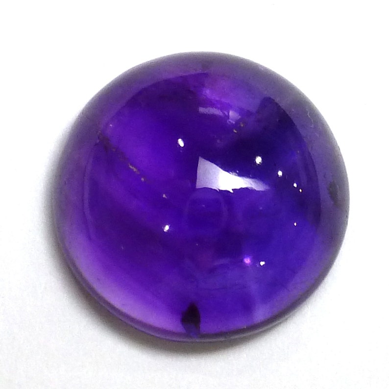 Amethyst Cabochon 14mm Domed Round Brazilian Perfect for | Etsy