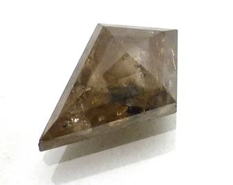1.565 Carats Charcoal Diamond Loose Rose Cut Cabochon Shield Brilliant Gemstone Perfect Stone for a ring  Handmade Hand Cut Flat Bottom