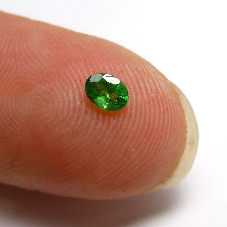 Tsavorite Loose Gemstone Hand Faceted 3x4 4x3 Mm Oval Etsy