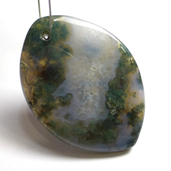 Dendritic Agate - Focal Bead Dendritic Agate - Focal Bead