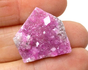 24.085 Karat Pink Druzy Cabochon Kobalt Calcit Cobalto Natürliche Farbe Nicht gefärbt Lisajoy Sachs Designer Hand Cut Cobaltoan Carbonate Kristalle