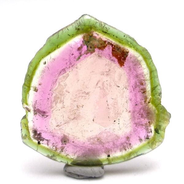 9.06 Carats Watermelon Tourmaline Cabochon Slice One of a Kind Rare Rubellite Green Natural Gemstone Specimen Statement Jewelry Pendant Ring