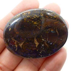 192 carats Koroit Yowah Australian Boulder Opal Cabochon Opal Veining  Oval Shape One of a kind Rare Designer Lisajoy Sachs Jewelry Fashion