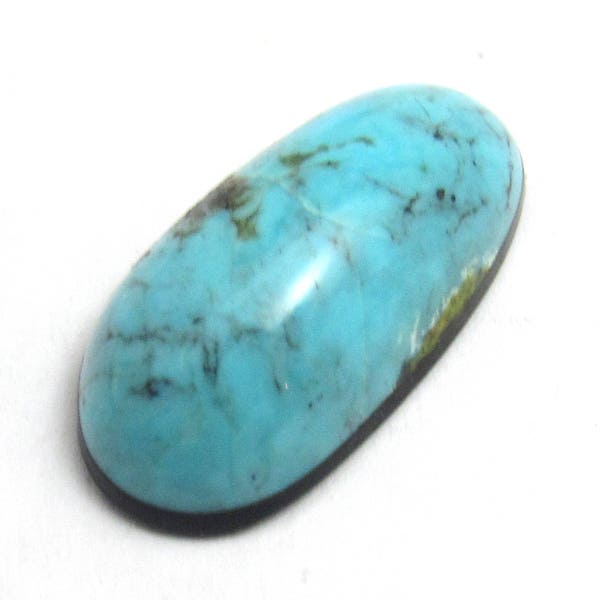 Anillo de piedra ovalada con cabujón turquesa de la Bella Durmiente, anillo perfecto, diseño de joyería azul cielo y aguamarina, globo terráqueo, Arizona, EE. UU.