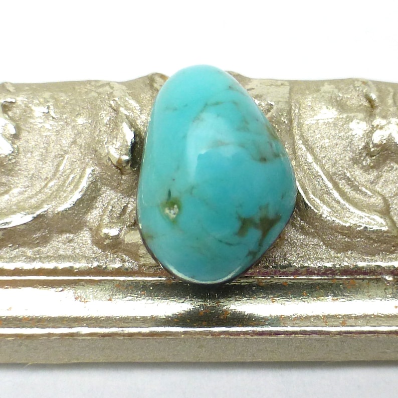 Sleeping Beauty Turquoise Cabochon Free form Perfect Ring Stone Rings Sky Blue Aqua Jewelry Designer ONE Stone Necklace Globe Arizona USA