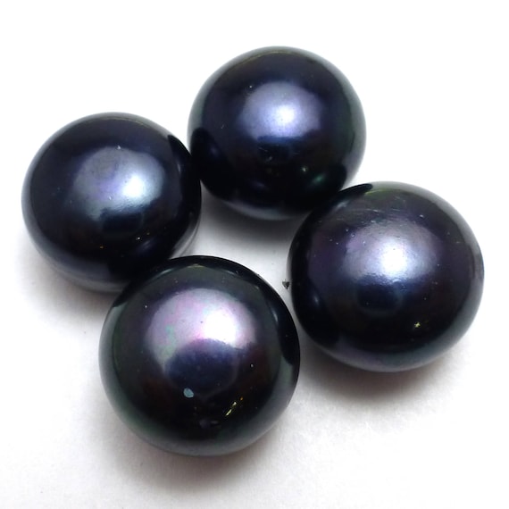 12mm Glass One Hole Half Drilled Imitation Round Pearl – MrStones