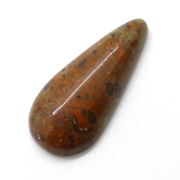 24.795 Carats Dino Poop Coprolite Cabochon Handmade Lisajoy Sachs Design Green Red Copper Fossilized Dinosaur Fossil Jewelry Rarity Oddity