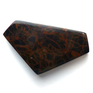 52,96 Grande ragnatela di ragno Cabochon di diaspro Fatto a mano Lisajoy Sachs Design Lapidario Fatto a mano Pezzo unico Gioiello raro Unico Nero Rosso