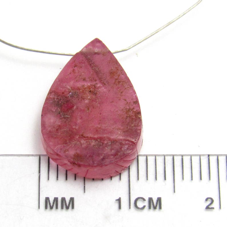 Ruby Crystal Slice Natural Focal Bead Cabochon Magenta Sapphire Corundum September Birthstone Pink Magenta Flat One of a Kind Raw Rough
