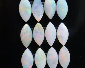 Solid Opal 8x4 4x8 4mm x 8mm Cabochon Calibrated Marquise Navette ONE Boulder White Jelly Coober Peddy Stacking Rings Ring Jewelry Earrings