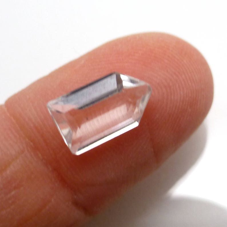 White Topaz Loose Gemstone Designer Hand Cut Flawless Clarity AAA Grade Perfect for PMC or Metal Clay Jewelry image 8