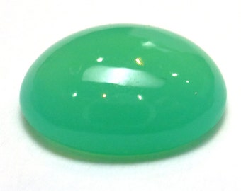 2.375 Carats Green Chrysoprase Chalcedony 10x8 8x10 10mm x 8mm Oval Cabochon Natural Not dyed Australian Jade Translucent ONE