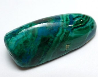 40.885 Carats Chrysocolla Cabochon Ray Mine Arizona USA Domed Green Malachite Turquoise Aqua Teal Blue Dot Gem Designer Cut Lapidary Jewelry
