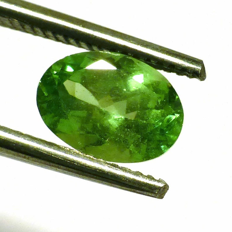 Tsavorite Loose Gemstone Hand Faceted 7.5mm x 5.5mm Etsy