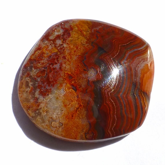 Crazy Lace Agate Oval Shape 39 X 24 X 6 mm Cabochon Loose Gemstone LS14704 45.60 Cts