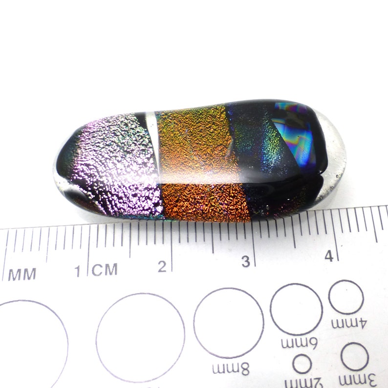 Dichroic Glass Cabochon Handmade One of a Kind Handmade Lisajoy Sachs Design To Use in Designer Jewelry Necklace Pendant Ring