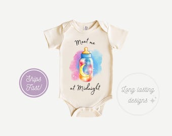 Meet Me at Midnight Baby Onesie, Gender Neutral Cotton Bodysuit