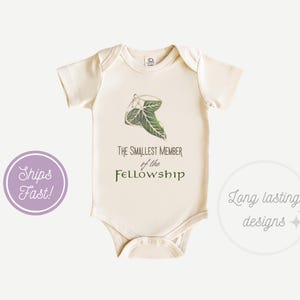 Smallest Member of The Fellowship Baby Onesie, T-shirt, Middle Earth Baby Bodysuit, Nerdy Baby Gift, The Shire Baby Onesie