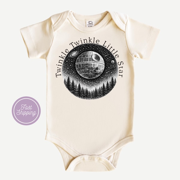 Twinkle Twinkle Little Star - Natural Gerber 100% Cotton Bodysuit - Nerdy Baby Onesie