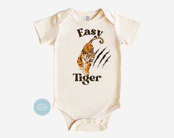 Easy Tiger Baby Onesie | Tiger Baby Outfit | Wild One Baby Bodysuit | Tiger Nursery Theme | Baby Boy Shower Gift | Safari Baby Clothes