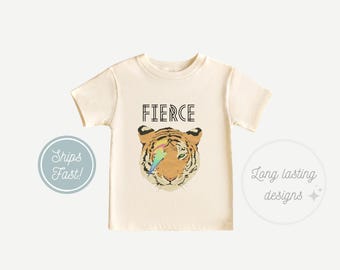 Tiger Baby Onesie: Fierce Printed Cotton Bodysuit