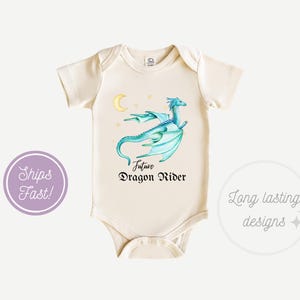 Future Dragon Rider Baby Onesie: Fantasy Cotton Bodysuit