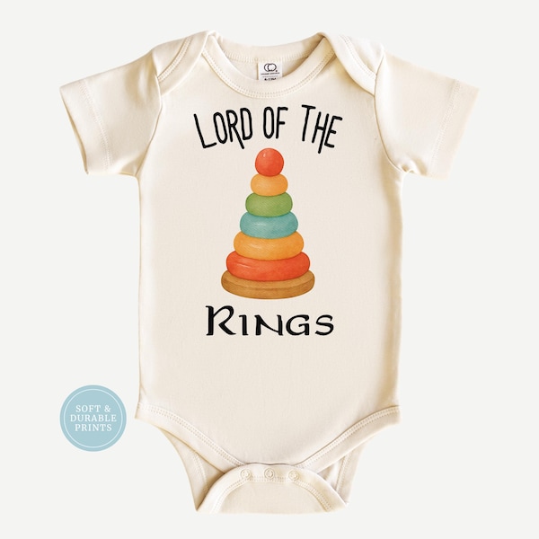 Mono de bebé de Tolkien de El Señor de los Anillos Apilables / Regalo para baby shower nerd