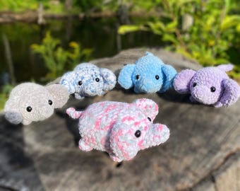 Elephant Plushie - Handmade Crocheted Item