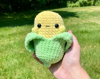 Corn on the Cob Plushie - Handmade Crocheted Item