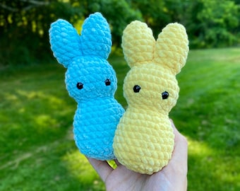 Peep Bunny Plushie - Handmade Crocheted Item