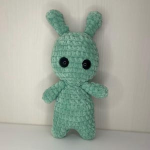 Green Alien Plushie - Handmade Crocheted Item