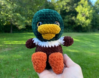 Mallard Duck Plushie - Handmade Crocheted Item