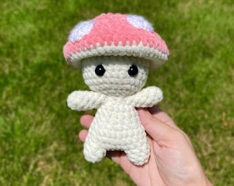 Mushroom Guy Plushie - Handmade Crocheted Item