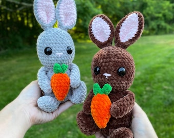 Carrot Bunny Plushie - Handmade Crocheted Item