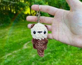 Miniature Otter Crocheted Plushie - With or Without Keychain