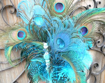 Cake Topper Feather or Flower, Uniquely Themed for your Wedding or Special occasion cake in your choice of colors