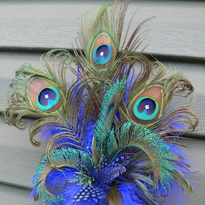 Custom Peacock Feather Cake Topper: Wedding, Birthday, Quinceañera