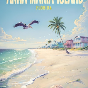 Anna Maria Island - Herunterladbares druckbares Strandszenen-Wandkunstplakat