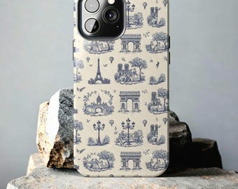 Toile de Jouy iPhone Case – Vintage Paris Eiffel Tower Design